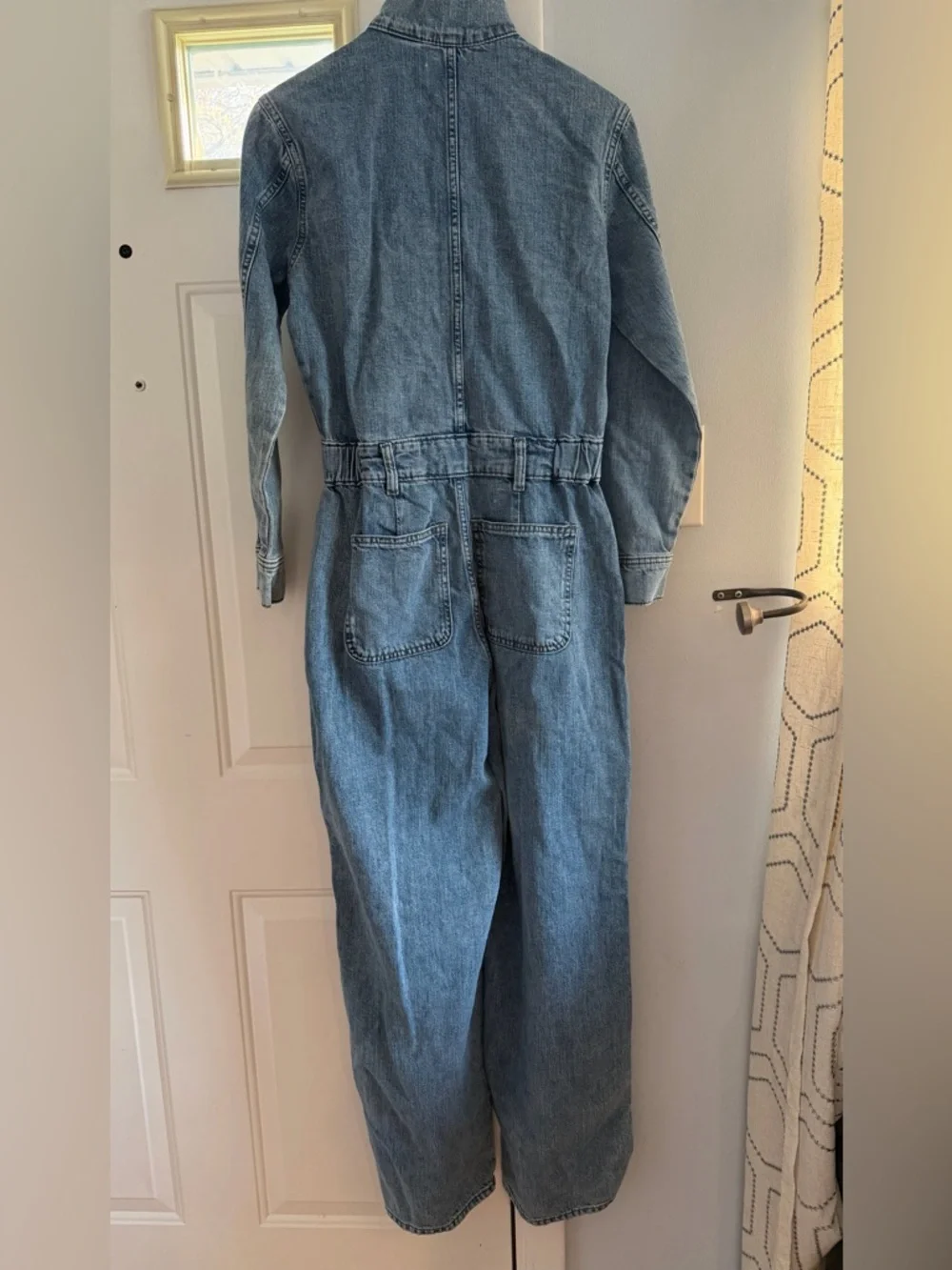 Blue Denim Utility Jumpsuit - Women's - Picture 3 of 4